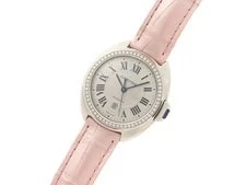 Cartier Clé de Date D Bezel W4CL0005 Stainless Steel / Leather / Diamond #DW1747 2