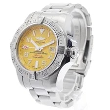 Breitling Avenger II Seawolf A17331 44mm SS Yellow Dial Automatic Date #C231 2
