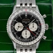 Breitling — 2023 Breitling Navitimer Steel 43mm B01 AB0138 Black Dial on Bracelet B+P — Watch — resale