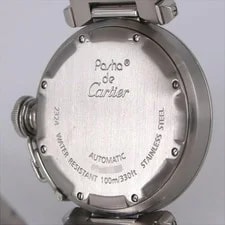 Cartier Pasha C W31024M7 Automatic Stainless Steel Salmon Pink Grid 35mm A0629 4
