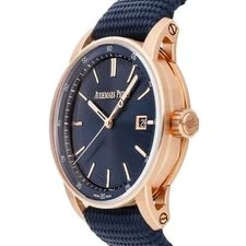 Audemars Piguet Code 11.59 Rose Gold Auto 38mm Blue Strap 77410OR.OO.A342CR.01 2