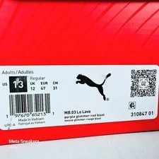 Puma MB.03 Lo US 13 Basketball Lava LaMelo 310847 01 New 2