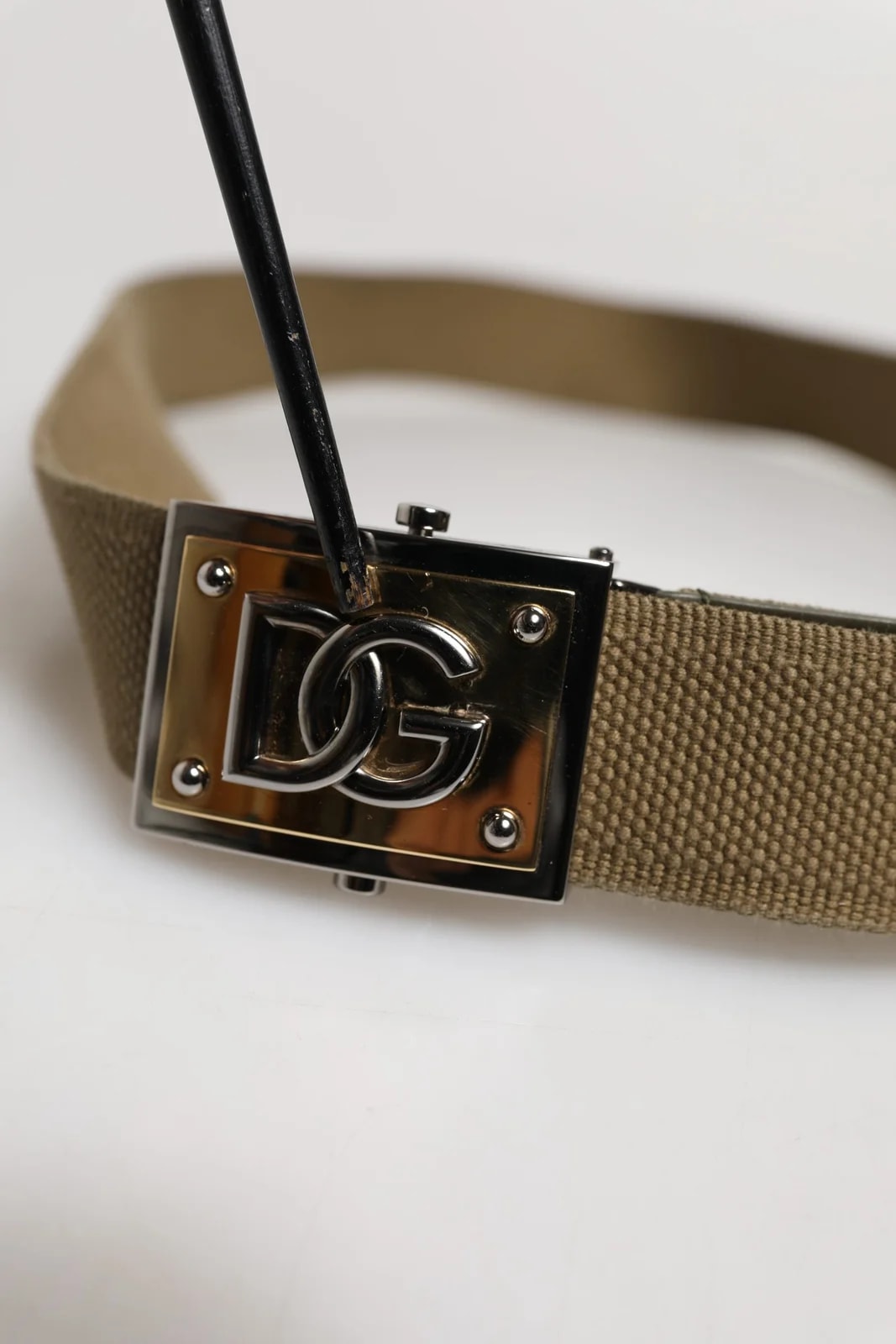 Dolce & Gabbana — Dolce & Gabbana DG Logo Plaque Buckle Belt — Accessory — resale