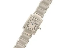 Cartier Tank Française SM W51008Q3 20.3mm Silver Dial Quartz With Box #DW1770 2