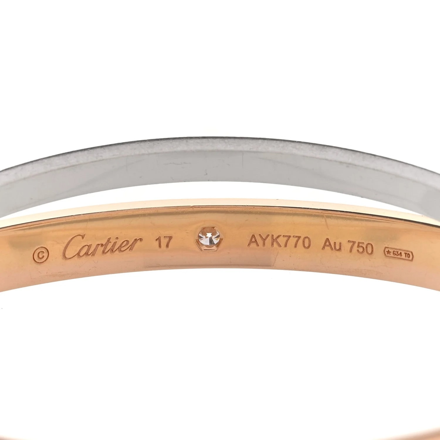 18K White Gold Double Love Paved 17 3