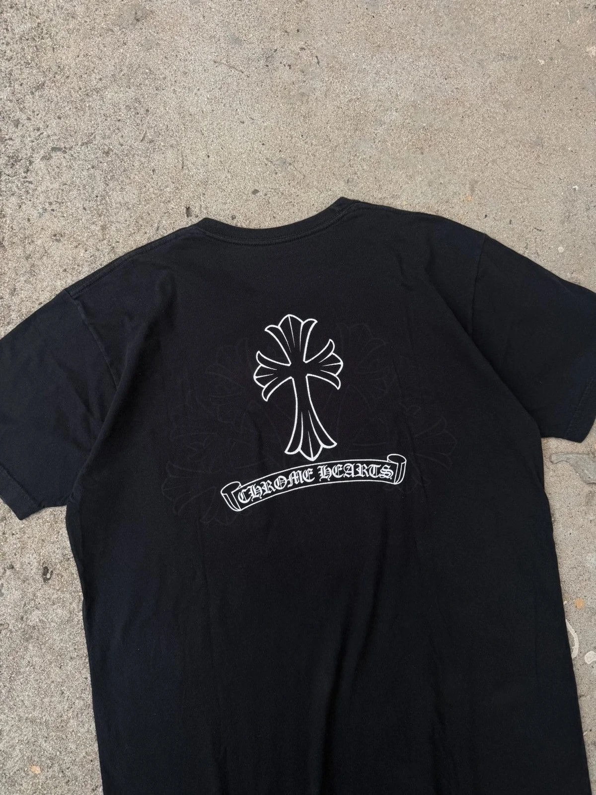 Chrome Hearts — Hearts Cemetery Cross Scroll T-Shirt — streetwear — resale