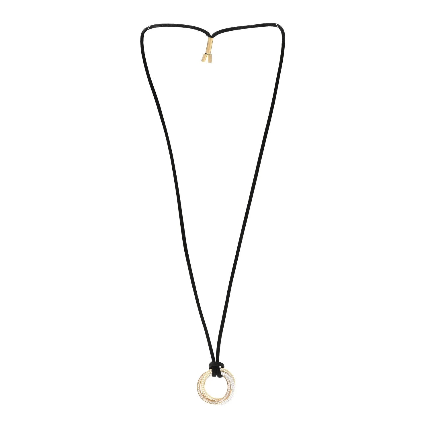 18K White Gold Trinity Paved Cord 3