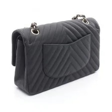 Chanel Chevron V Stitch W Flap Indian Calf r0_0712 2