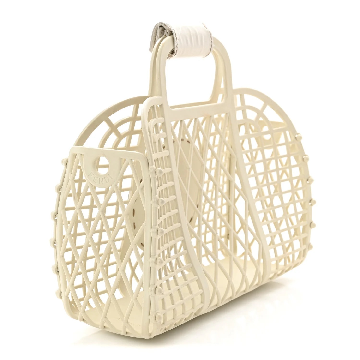 Recycled Vitello Liberty Matte Small Fendi Basket Ice 3