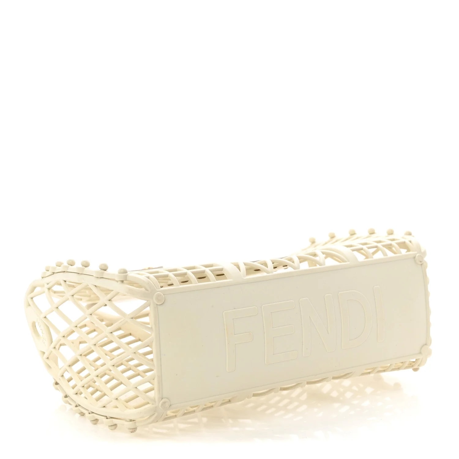 Recycled Vitello Liberty Matte Small Fendi Basket Ice 4