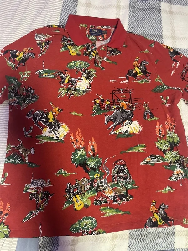 Ralph Lauren — Ralph Lauren Polo Shirt Western Printed Design — streetwear — resale