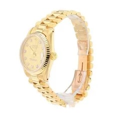 Rolex Datejust 31mm 18K Solid Yellow Gold Factory Diamond Dial President 3