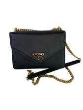 Prada — Prada Triangle Logo Chain Crossbody /WJ06228110/8110 — Handbag — resale