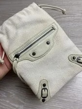 Balenciaga Paris Mini Drawstring Trim Moto City Style 3
