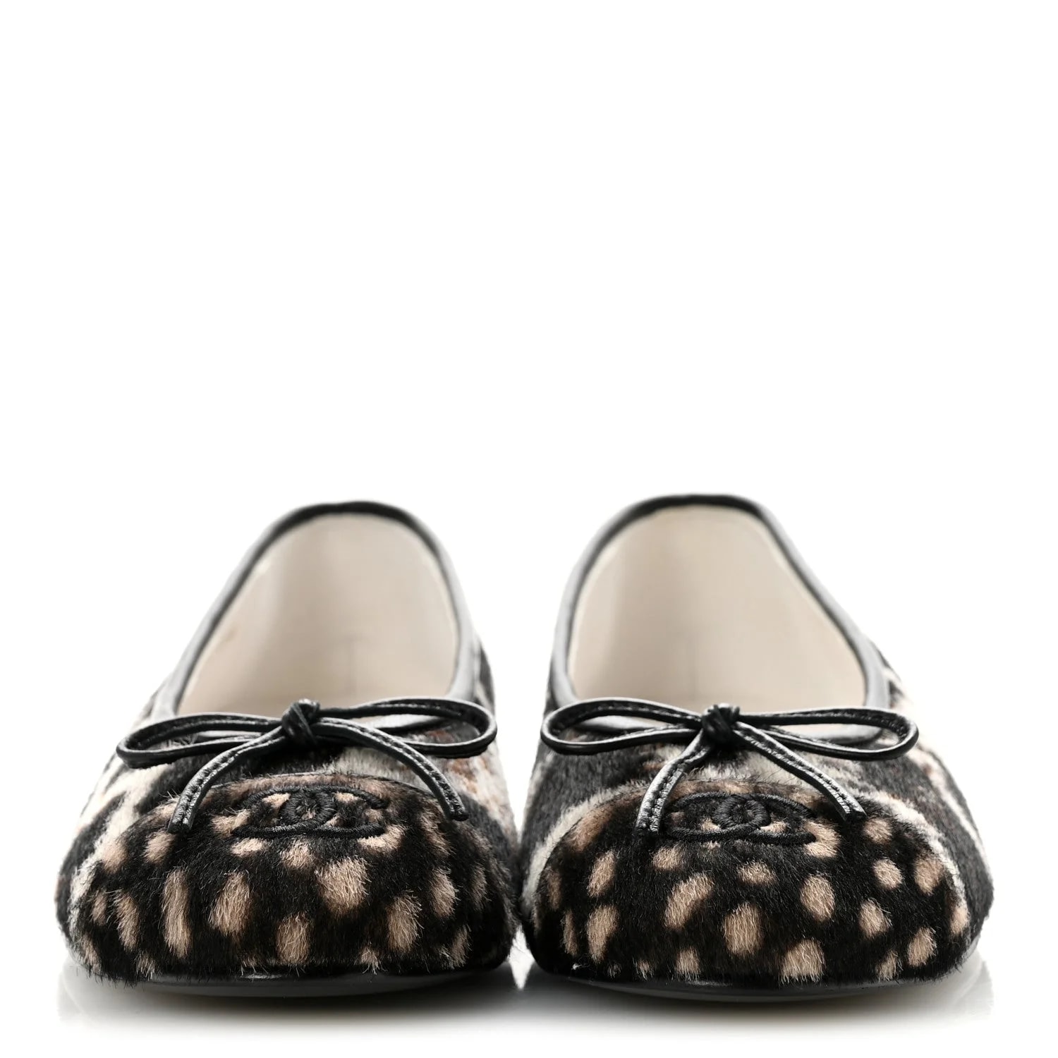 Pony Hair Cap Toe CC Ballerina 37 3