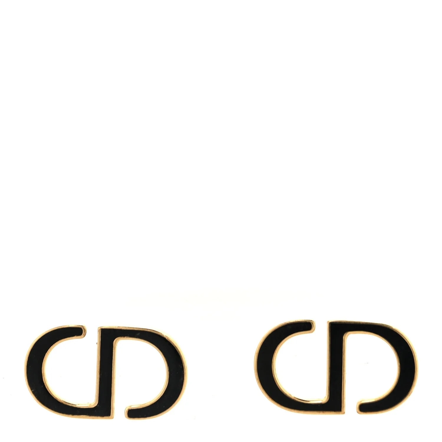 Dior — Metal Enamel Petit CD Stud — Jewelry — resale