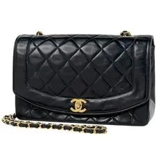 Chanel — Chanel Coco Mark Diana Matelasse Single Flap Chain #BS086 — Handbag — resale
