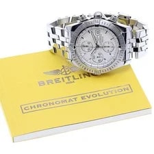 Breitling — Breitling Chronomat Evolution A13356 Automatic 43mm Silver Chronograph — Watch — resale