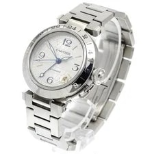 Cartier Pasha C Méridien W31029M7 35mm SS Silver #C7558 2