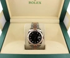2008 Rolex Datejust 116231 Black Diamond Dial TT Rose 18kt Jubilee No Paper 36mm 3