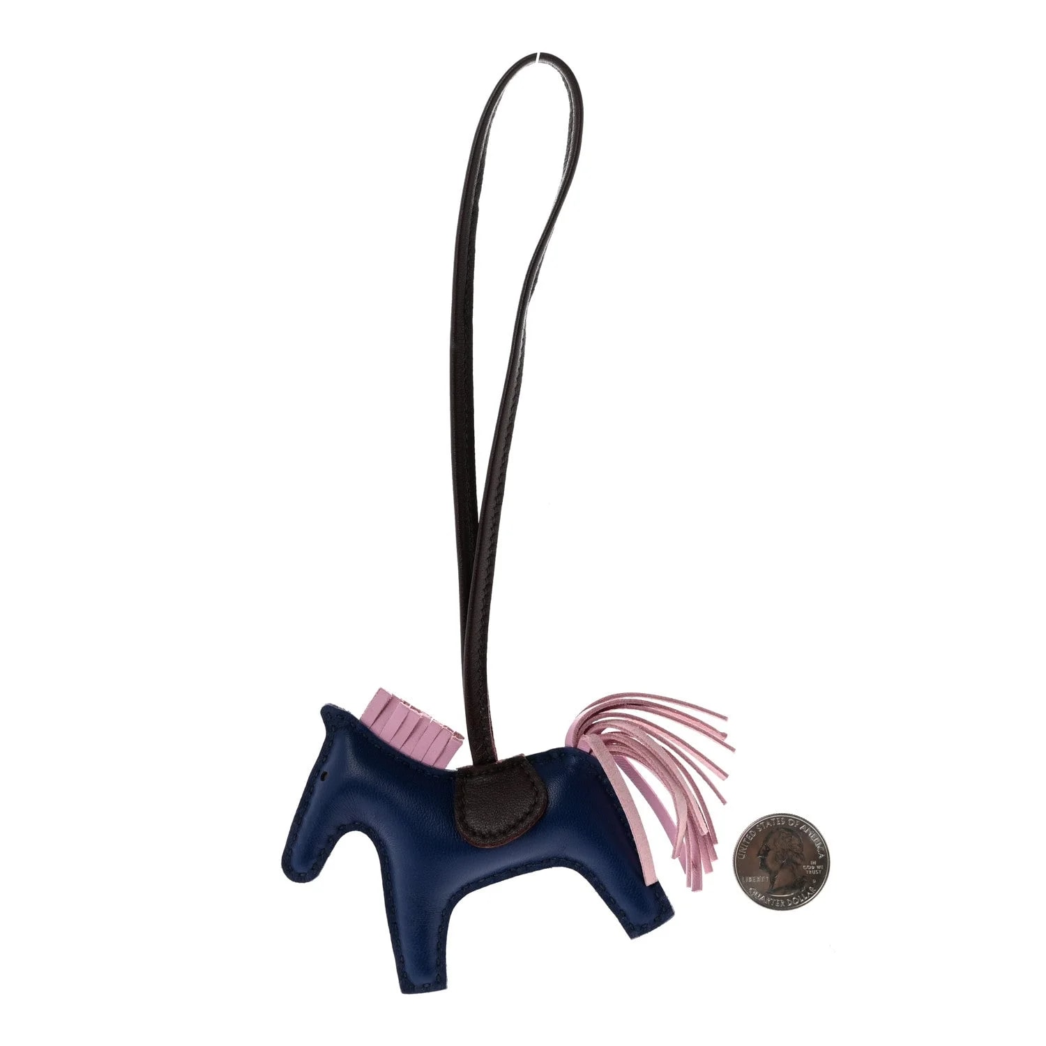 Hermès — Milo Grigri Rodeo Horse Bag Charm Sellier Sylvestre Saphir — Accessory — resale