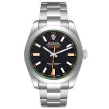 Rolex Milgauss Steel Green Crystal Black Dial 116400GV Box Card 2