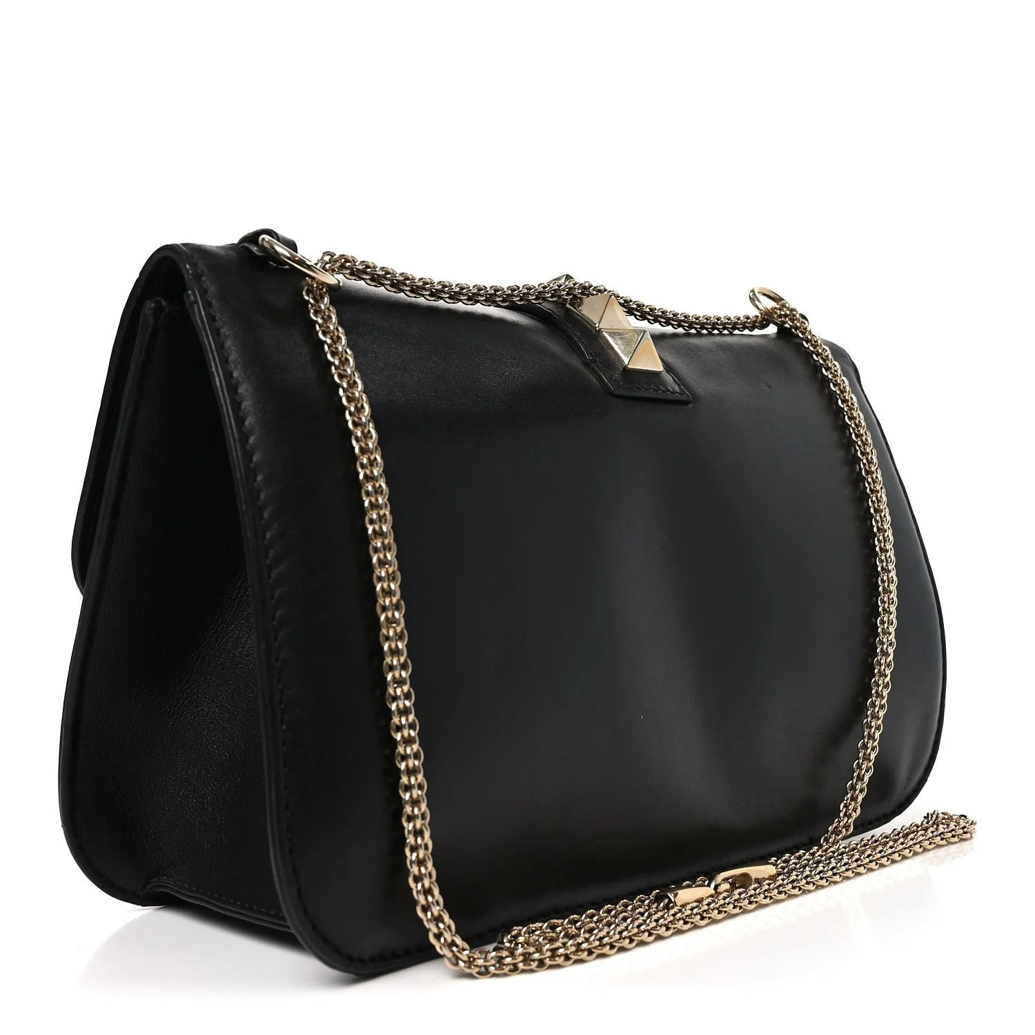 Vitello Large Glam Lock Rockstud Flap 3