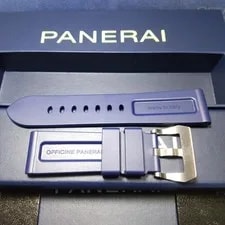 Panerai Genuine Blue Rubber Strap With Box, Buckle, Pin for From J 3