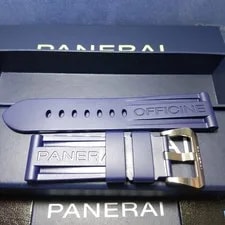 Panerai Genuine Blue Rubber Strap With Box, Buckle, Pin for From J 4