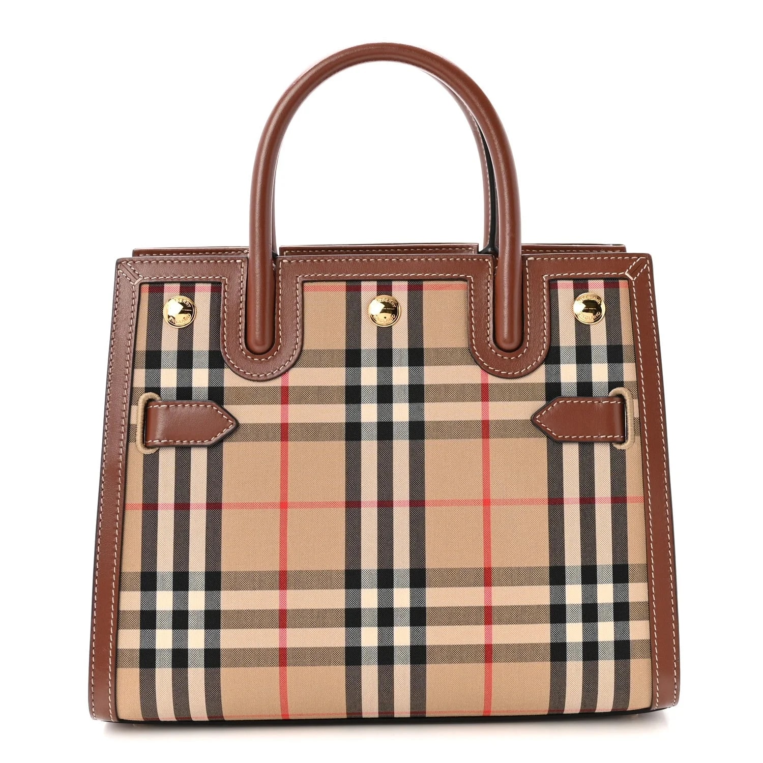 Burberry — Check Mini Two Handle Title Archive — Handbag — resale