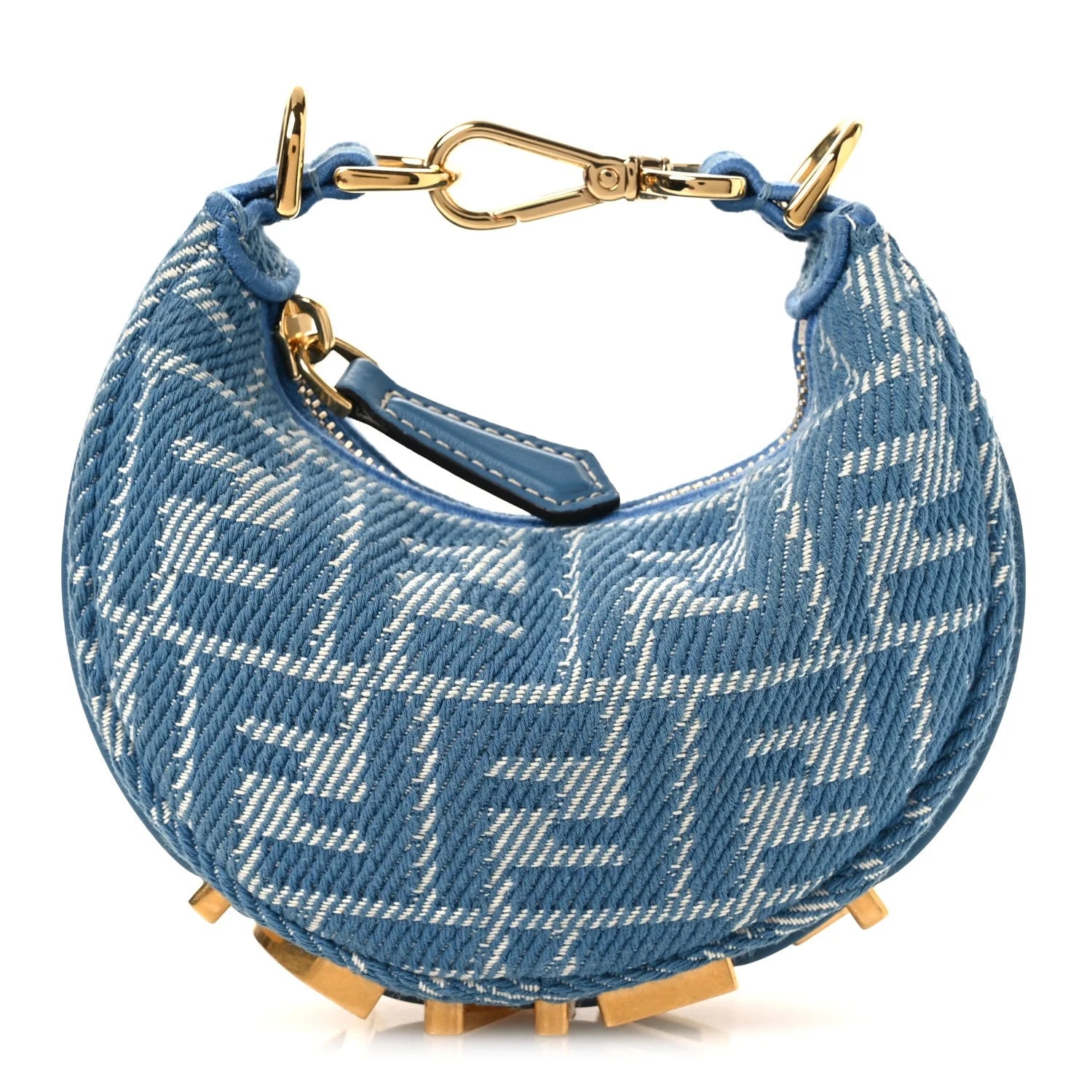 Fendi — Effect Fabric Nano Fendigraphy Hobo Charm — Handbag — resale
