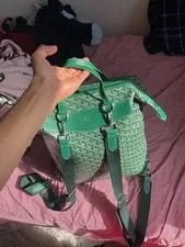 Goyard Pattern Backpack With Double Handles & Adjustable Straps 3