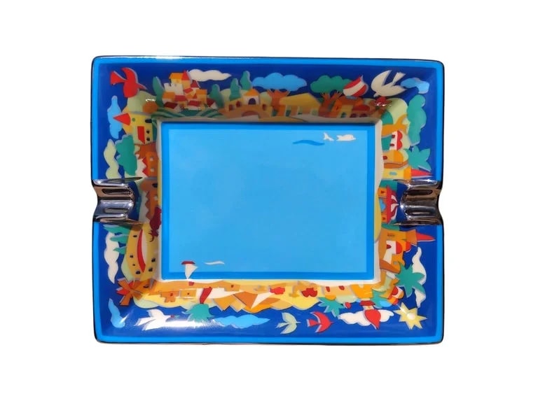 Hermès — Hermès Porcelain Cigar Ashtray Change Tray Mediterranean Sea Coasts — decorative_object — resale