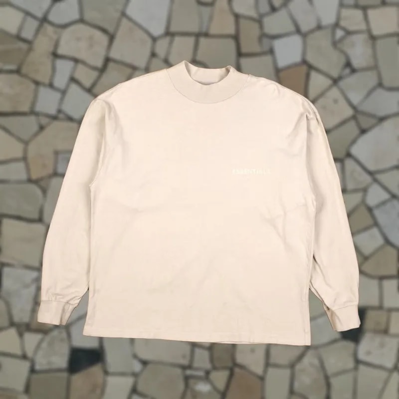 Fear of God — Logo T Shirt S Fear of God Long Sleeve Essentials Mock Neck Tee — streetwear — resale