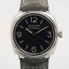 Panerai — Panerai Radiomir Officine PAM01383 SS & Leather Stem-winder Blue Dial — Watch — resale