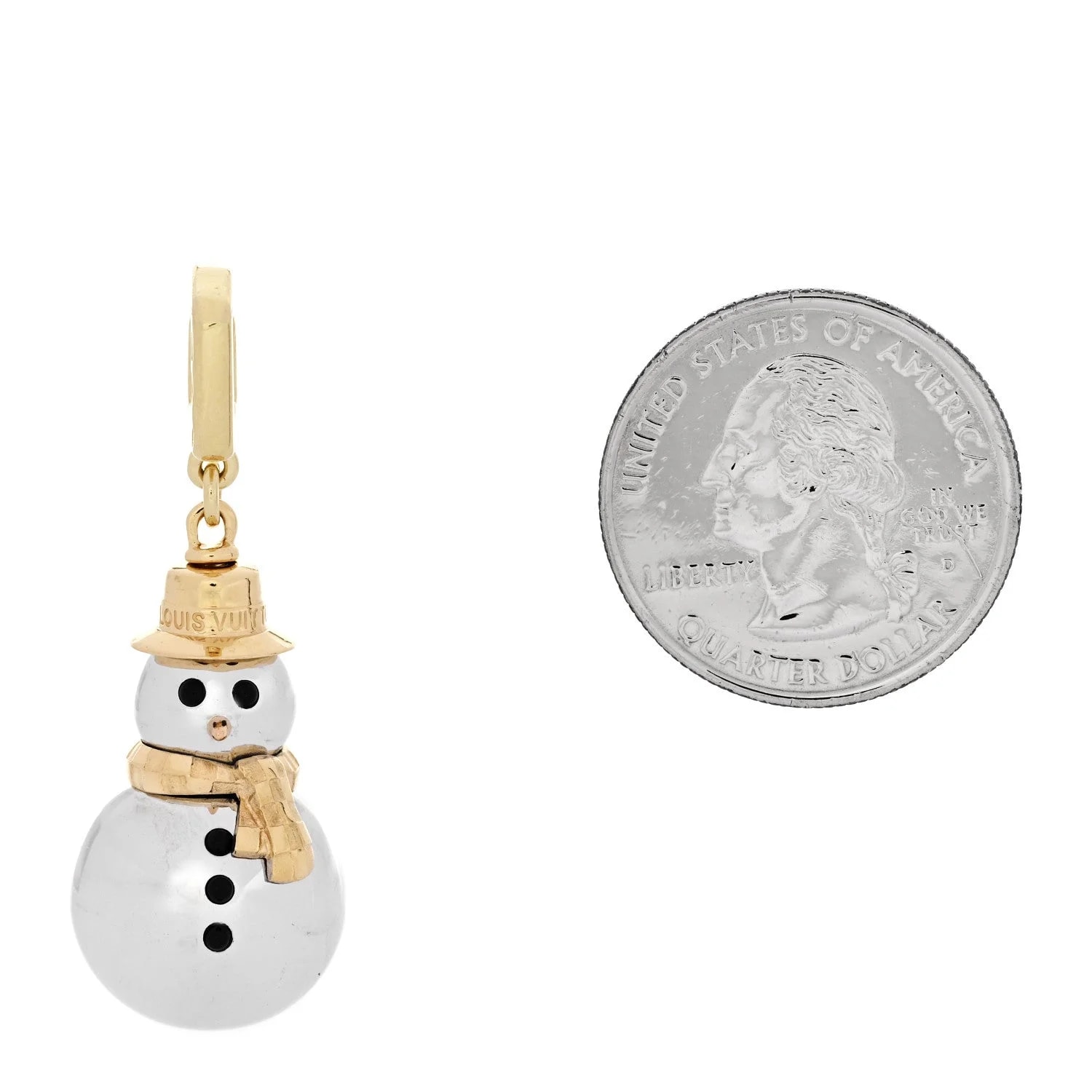 18K White Gold Snowman Charm 2