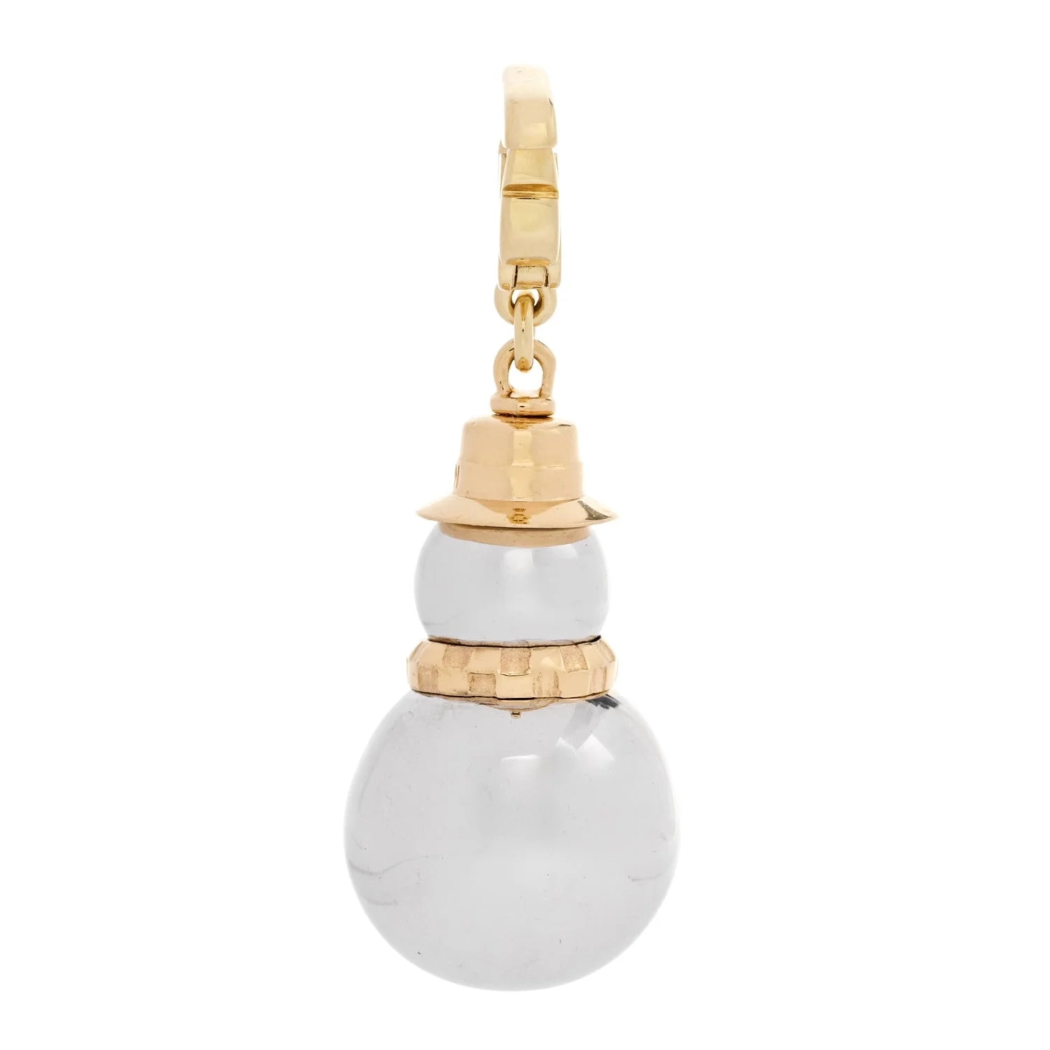 18K White Gold Snowman Charm 3