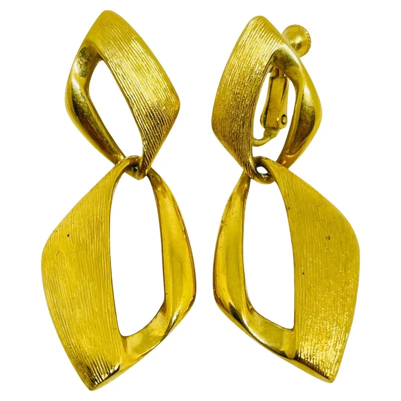 Napier — Napier Signed Tone Clip-On Dangle — Jewelry — resale