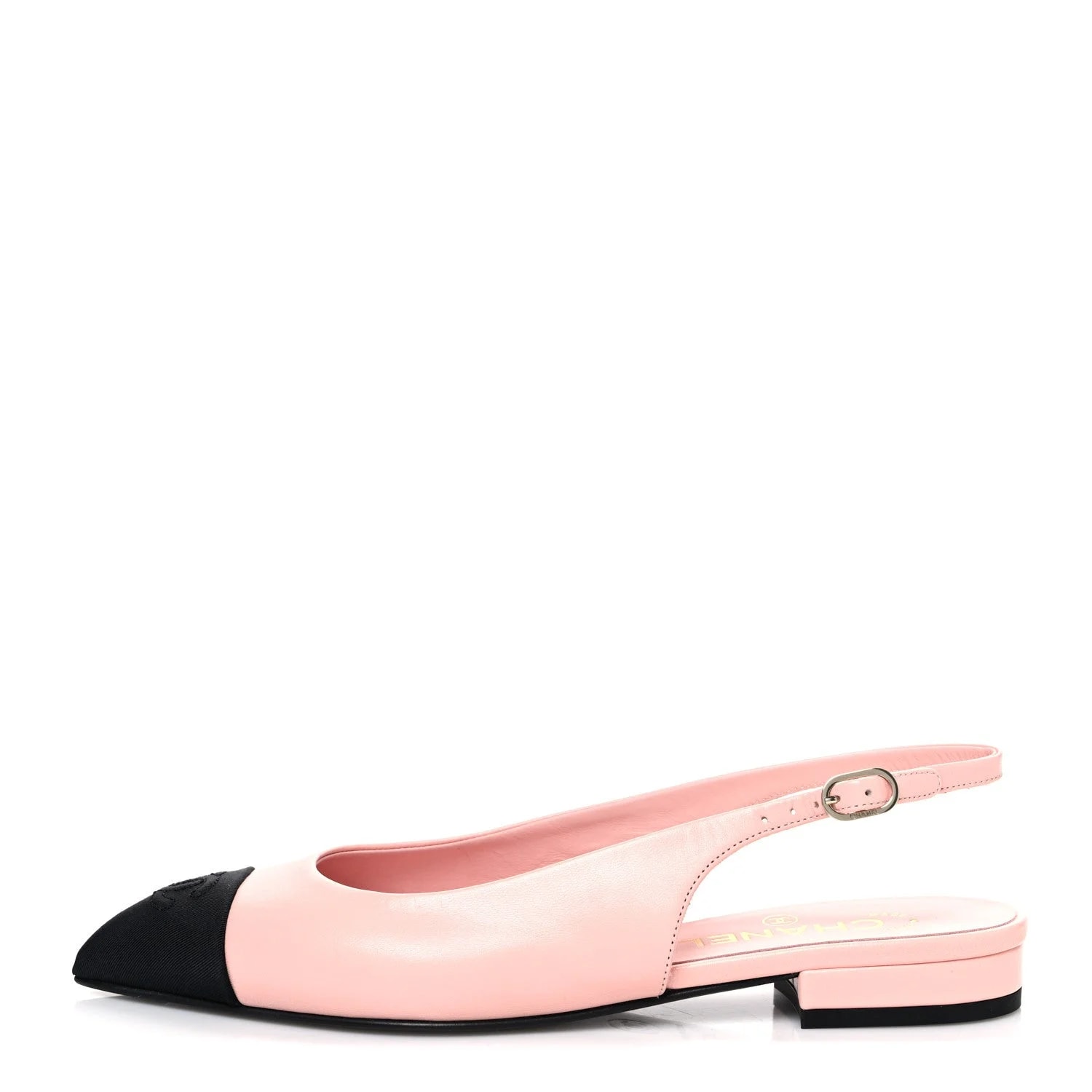 Chanel — Grosgrain Pointed Toe CC Slingback 37 — Designer Shoe — resale