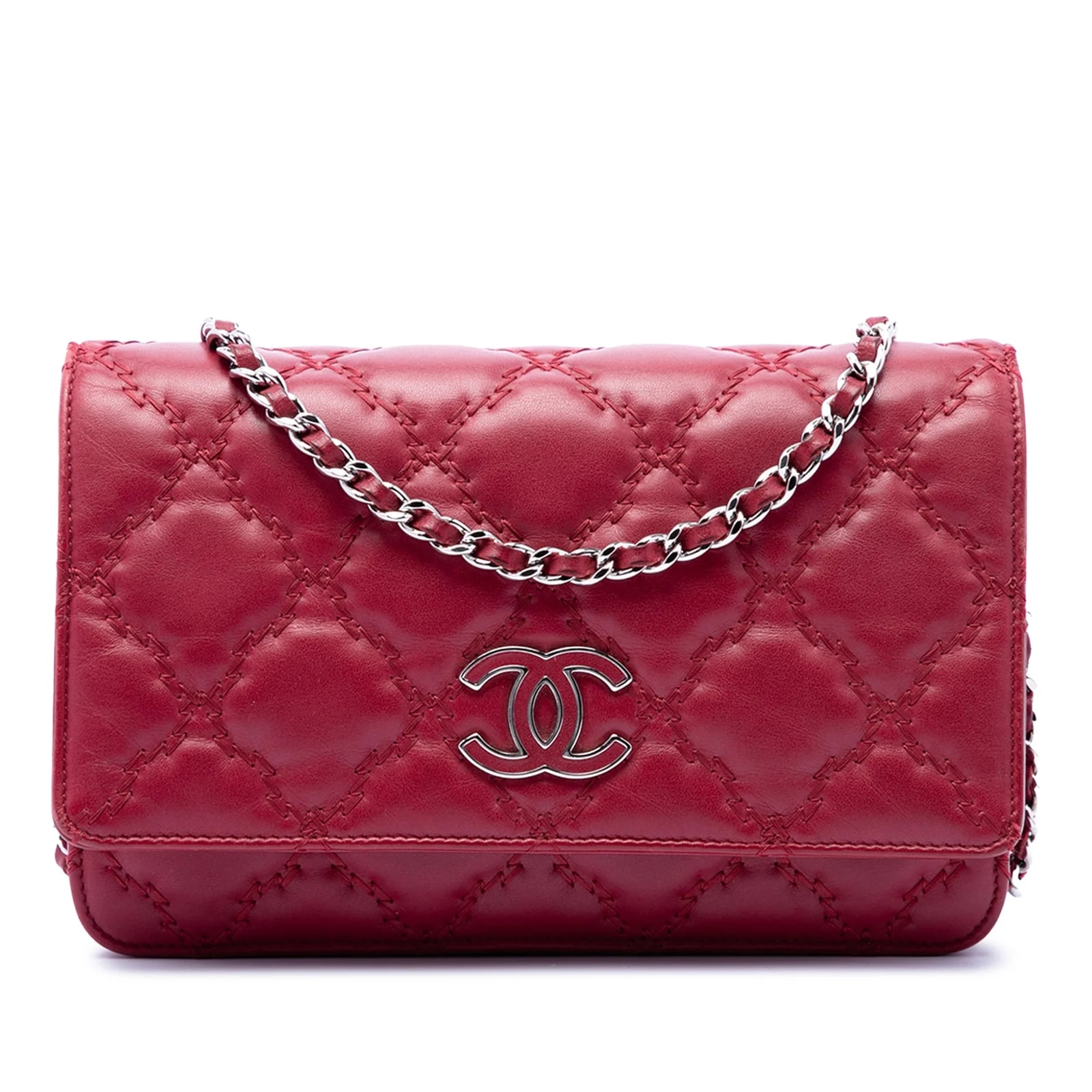 Chanel — CC Double Stitch Hamptons Wallet on Chain — Handbag — resale