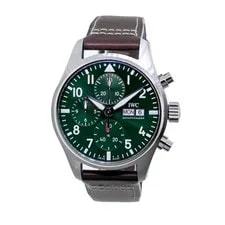 IWC Pilot Chronograph 41mm Stainless Steel Green Arabic Dial IW388103 2