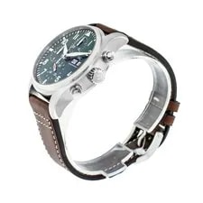 IWC Pilot Chronograph 41mm Stainless Steel Green Arabic Dial IW388103 3