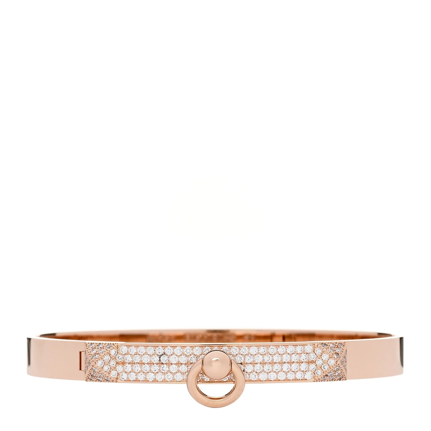 Hermès — 18K Rose Gold Collier de Chien Pave SH — Jewelry — resale