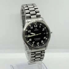 Omega — Omega Dynamic Silver Black Dial Automatic 36mm Auth — Watch — resale
