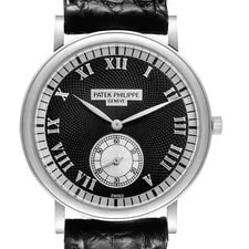 Patek Philippe — Patek Philippe Calatrava Officier White Gold Black Dial 5022G 5022 — Watch — resale
