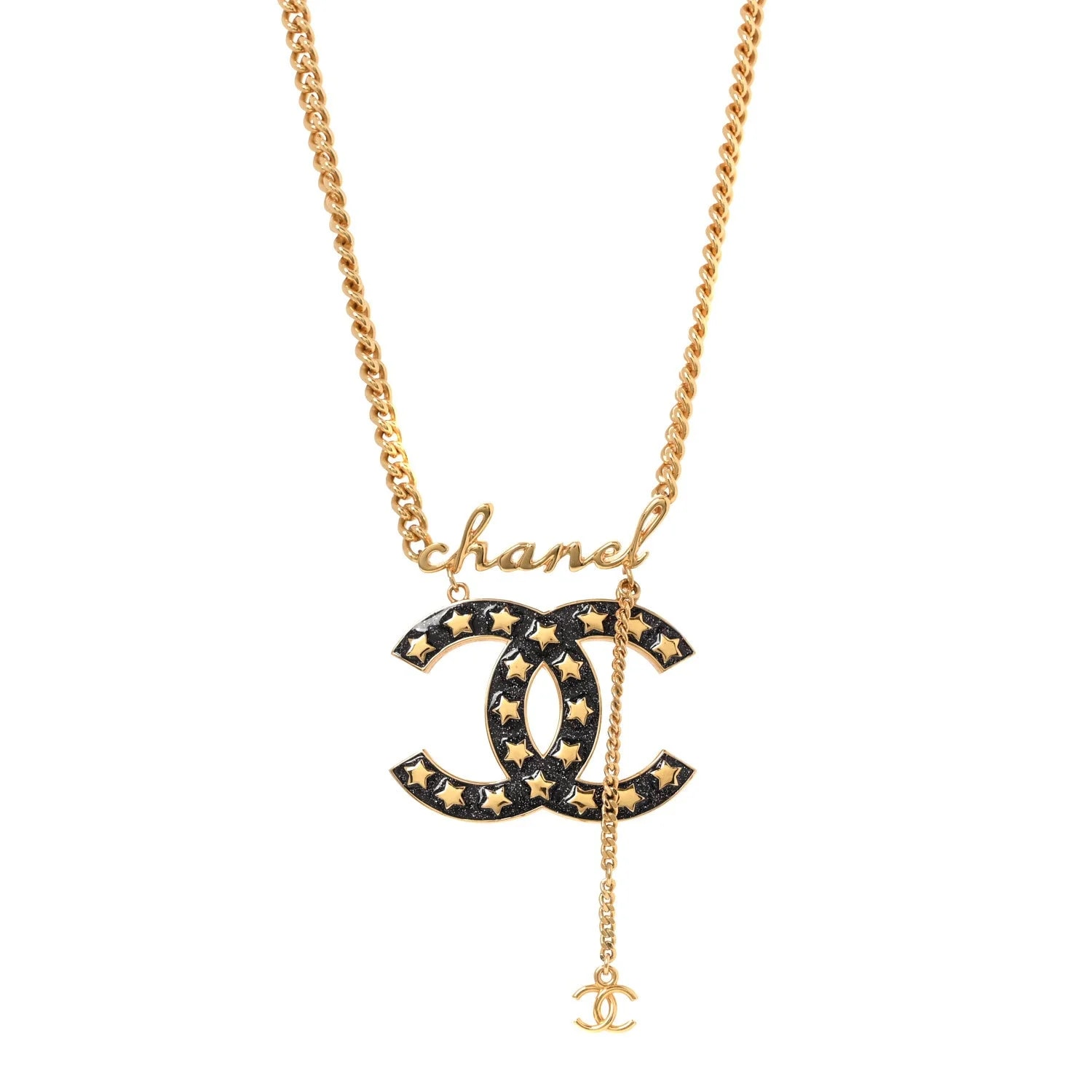 Chanel — Metal Resin CC Star Chain Logo — Jewelry — resale