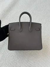 Auth Hermès Birkin 25 Etain Top Handle 3
