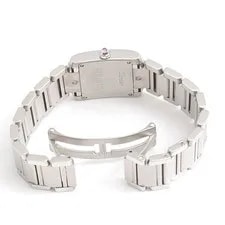 Cartier Tank Fran Aise SM 2006 Christmas Limited Raspberry Pink Dia 4