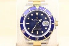 1988 Rolex Submariner Bluesy 16803 Blue Dial TT 18kt Oyster No Papers 40mm 2