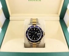1988 Rolex Submariner Bluesy 16803 Blue Dial TT 18kt Oyster No Papers 40mm 3